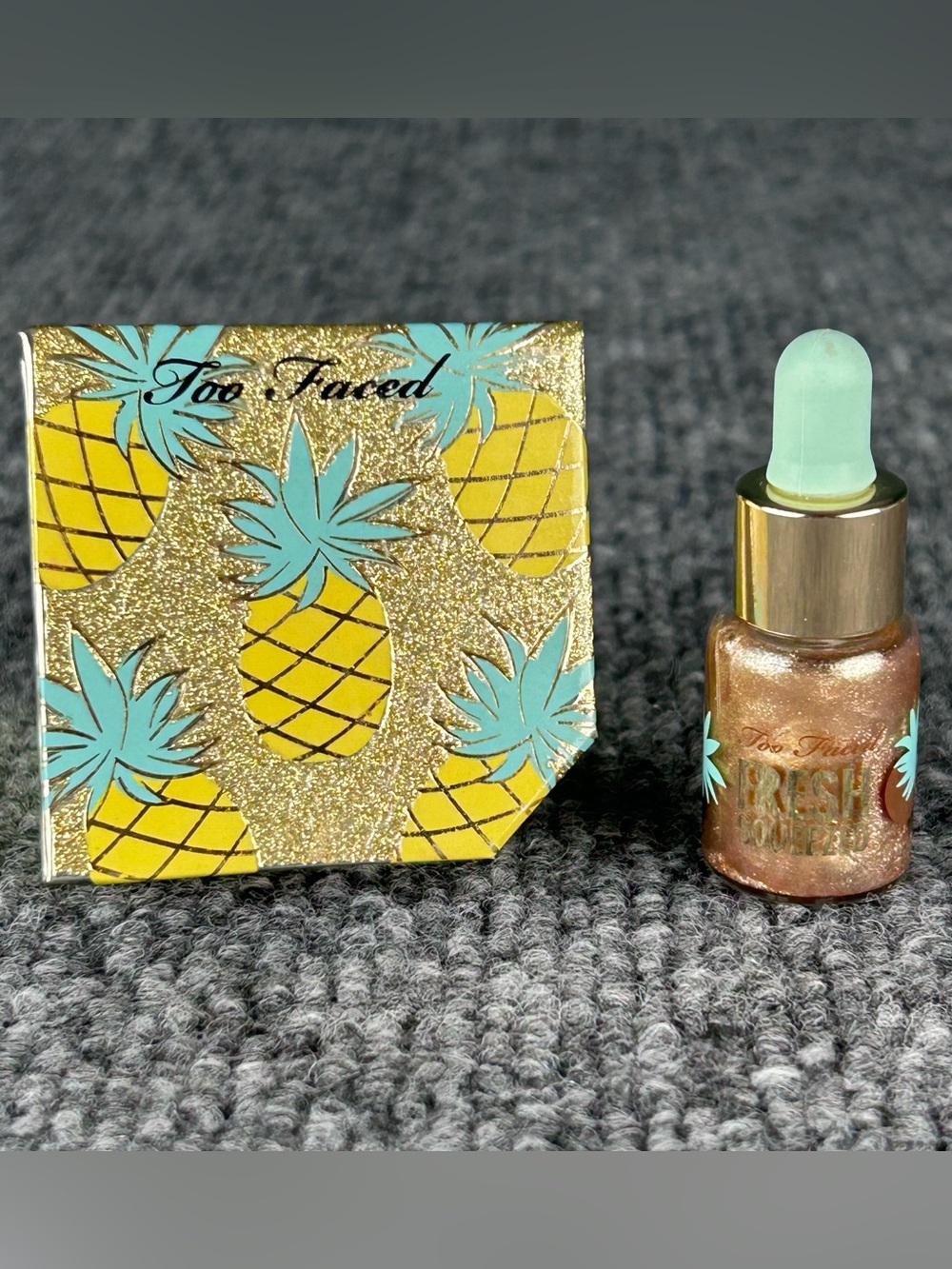 TOO FACED Pineapple Strobing Bronzer &Fresh Squeezed Highlighting Drops TRAVELsz